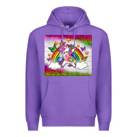 Purple LGBTQ Dabbbing Unicorn And Rainbow Tumbler Premium Hoodie - BundleAndBundleShop