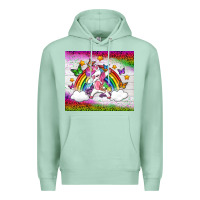 Seafoam LGBTQ Dabbbing Unicorn And Rainbow Tumbler Premium Hoodie - BundleAndBundleShop
