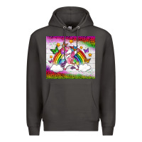 Smoke LGBTQ Dabbbing Unicorn And Rainbow Tumbler Premium Hoodie - BundleAndBundleShop