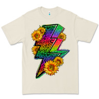 Bone LGBTQ+ Lightnin' Bolt With Sunflower Premium Tee - BundleAndBundleShop