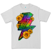 Dove Grey LGBTQ+ Lightnin' Bolt With Sunflower Premium Tee - BundleAndBundleShop