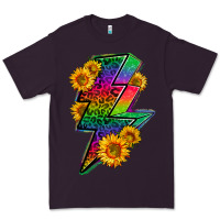 Plum LGBTQ+ Lightnin' Bolt With Sunflower Premium Tee - BundleAndBundleShop