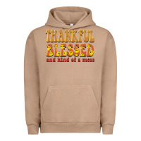 Pigment Burro thankful blessed and kind of a mess Urban Hoodie - BarkalooDesign