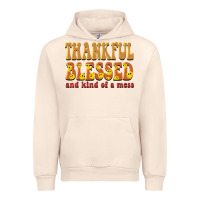 Sandshell thankful blessed and kind of a mess Urban Hoodie - BarkalooDesign