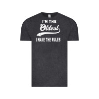 Vintage Black im the oldest i make the rules siblings family Vintage Tee - linhVisuals