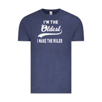 Vintage Denim im the oldest i make the rules siblings family Vintage Tee - linhVisuals