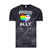 Cloud Black proud ally lgbt rainbow heart gay pride month Vintage Tee - linhVisuals