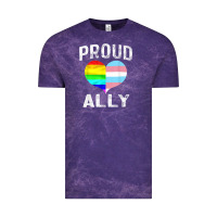 Cloud Purple proud ally lgbt rainbow heart gay pride month Vintage Tee - linhVisuals