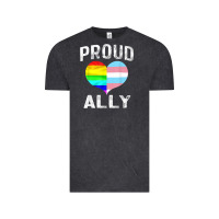 Vintage Black proud ally lgbt rainbow heart gay pride month Vintage Tee - linhVisuals