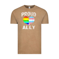 Vintage Coffee proud ally lgbt rainbow heart gay pride month Vintage Tee - linhVisuals