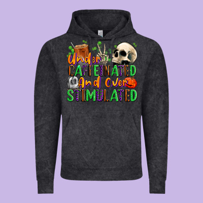 Under Caffeinated And Over Stimulated Vintage Hoodie Designed By Texasbilliewilder