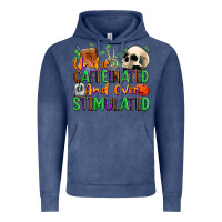 Vintage Denim Under Caffeinated and Over Stimulated Vintage Hoodie - texasbilliewilder