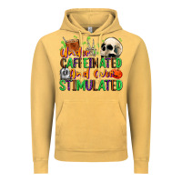 Vintage Mustard Under Caffeinated and Over Stimulated Vintage Hoodie - texasbilliewilder