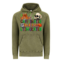 Vintage Olive Under Caffeinated and Over Stimulated Vintage Hoodie - texasbilliewilder
