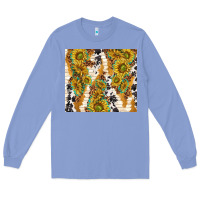 Colony Blue sunflowers with patterns Long Sleeve Tee - TumblerDesignByShophia