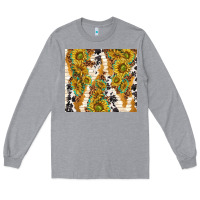 Heather Grey sunflowers with patterns Long Sleeve Tee - TumblerDesignByShophia
