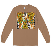 Toasted Coconut sunflowers with patterns Long Sleeve Tee - TumblerDesignByShophia
