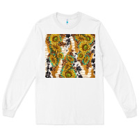 White sunflowers with patterns Long Sleeve Tee - TumblerDesignByShophia