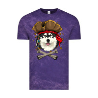 Cloud Purple alaskan malamute pirate dog halloween Vintage Tee - linhVisuals