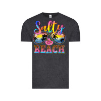 Vintage Black Salty beach Vintage Tee - NancyCooperArtShop