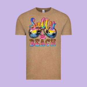 Salty Beach Vintage Tee Designed By Nancycooperartshop