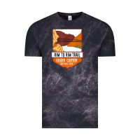 Cloud Black rim to rim trail grand canyon national park train hiking Vintage Tee - linhVisuals