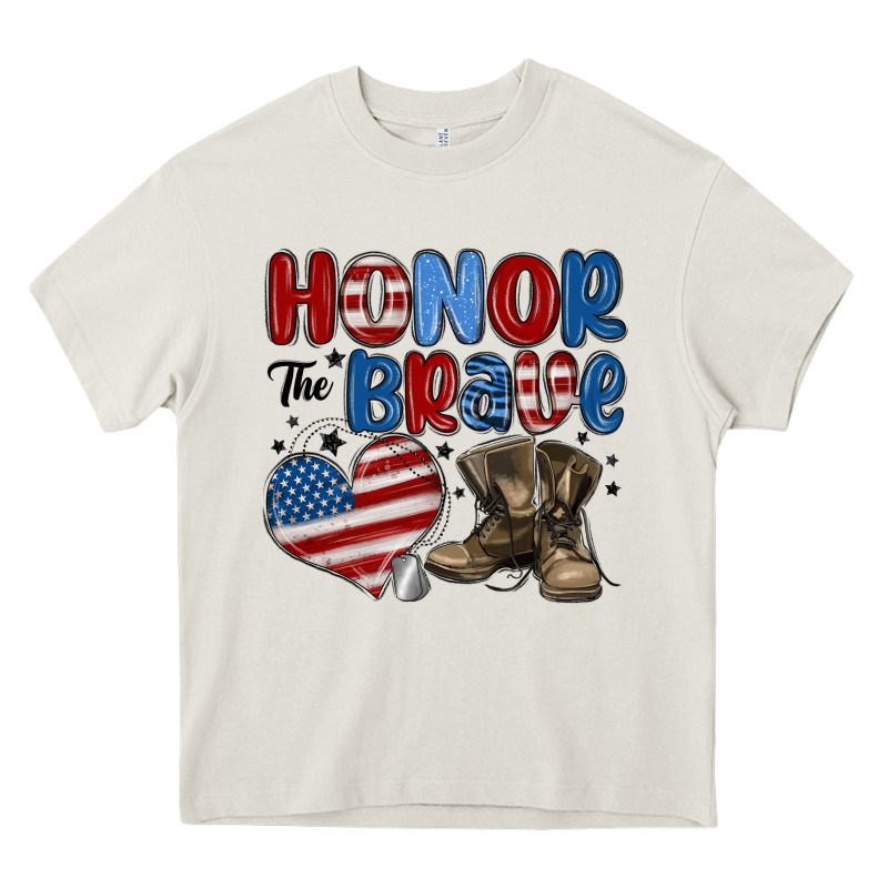 Honor The Brave Heavy Core Tee by MaliasSmallBusiness | Teevron
