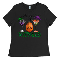 Black drink up withces halloween Ladies Tee - RanaPortraitStore