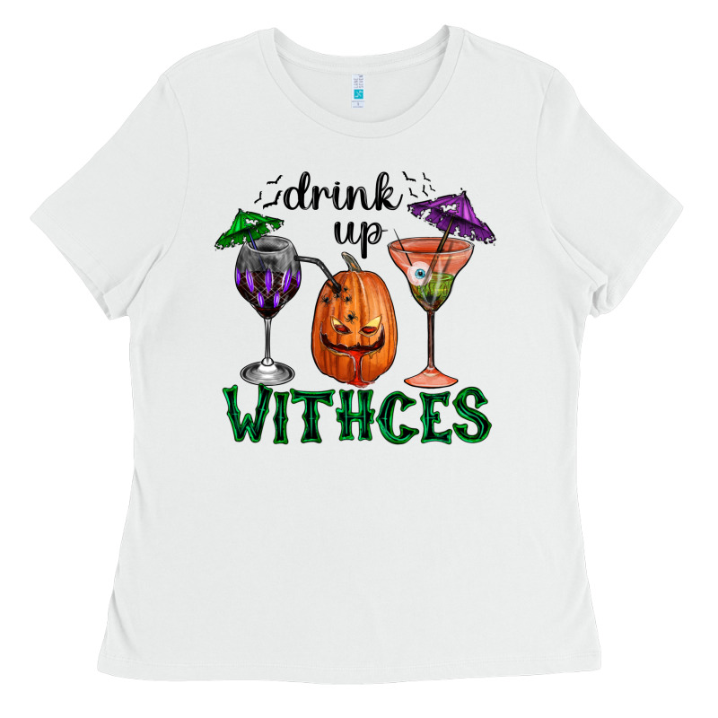Drink Up Withces Halloween Ladies Tee by RanaPortraitStore | Teevron