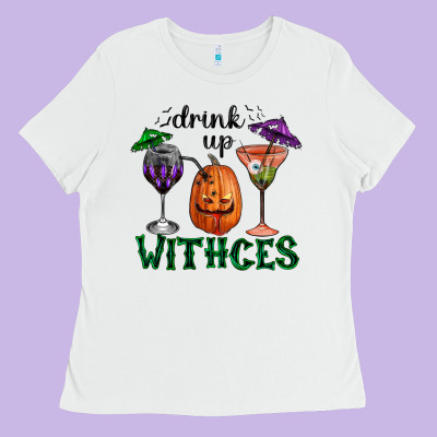 Drink Up Withces Halloween Ladies Tee Designed By Ranaportraitstore
