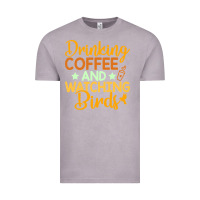 Vintage Zinc drinking coffee watching birds funny Vintage Tee - linhVisuals