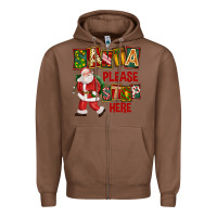 Chestnut Santa Please Stop Here Zipper Hoodie - FaDigitalArtStudio