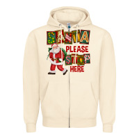 Sandshell Santa Please Stop Here Zipper Hoodie - FaDigitalArtStudio