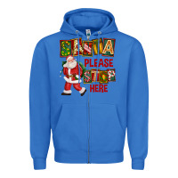 True Royal Santa Please Stop Here Zipper Hoodie - FaDigitalArtStudio