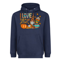 Navy i love fall most of fall Heavyweight Hoodie - CowhideDigitalArt