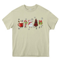 Mossy Cartoon Christmas Characters Heavy Core Tee - MaliasSmallBusiness