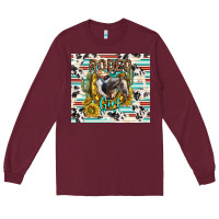 Burgundy rodeo girl Long Sleeve Tee - TumblerDesignByShophia