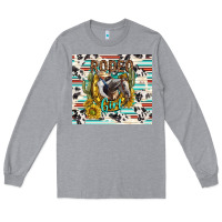 Heather Grey rodeo girl Long Sleeve Tee - TumblerDesignByShophia