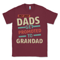 Burgundy Only Great Dads Get Promoted To Grandad Classic Tee - Bettercallsaul