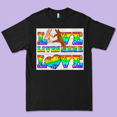 Western Lgbtq+ Love Lives Here Tumbler Premium Tee Designed By Bundleandbundleshop