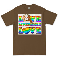 Cacao Western LGBTQ+ Love Lives Here Tumbler Premium Tee - BundleAndBundleShop