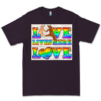 Plum Western LGBTQ+ Love Lives Here Tumbler Premium Tee - BundleAndBundleShop