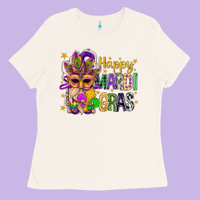 Happy Mardi Gras With Gnome Ladies Tee Designed By Bundleandbundleshop