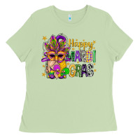 Matcha Happy Mardi Gras With Gnome Ladies Tee - BundleAndBundleShop