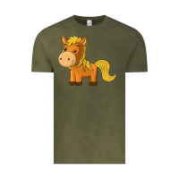 Vintage Olive cute horse Vintage Tee - texasbilliewilder