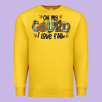 Oh My Gourd I Love Fall Premium Sweatshirt Designed By Cowhidedigitalart