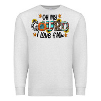 Oatmeal Heather oh my gourd i love fall Premium Sweatshirt - CowhideDigitalArt