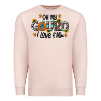 Pale Pink oh my gourd i love fall Premium Sweatshirt - CowhideDigitalArt