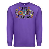 Purple oh my gourd i love fall Premium Sweatshirt - CowhideDigitalArt