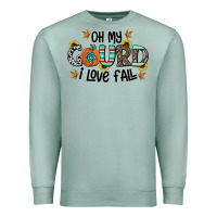 Seafoam oh my gourd i love fall Premium Sweatshirt - CowhideDigitalArt